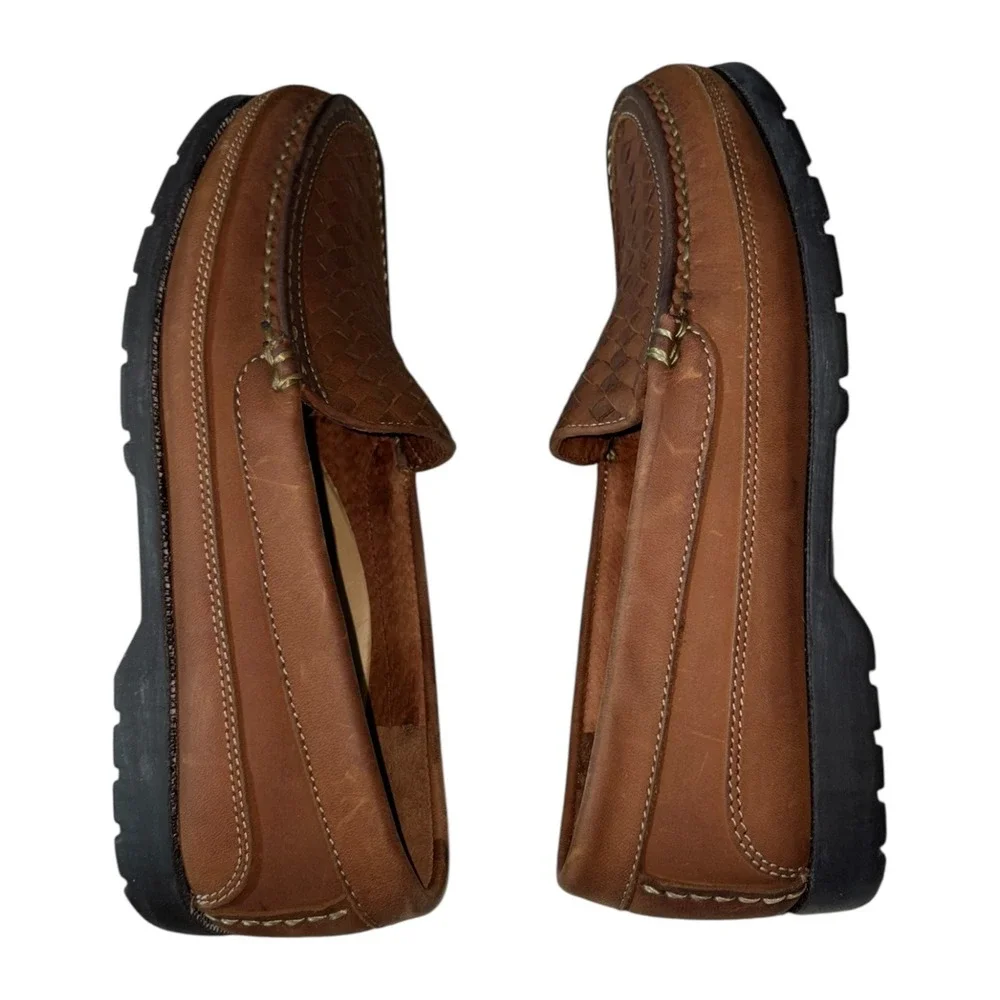 French Shriner Garth Leather‎ Slip On loafers sz 9 NWOT